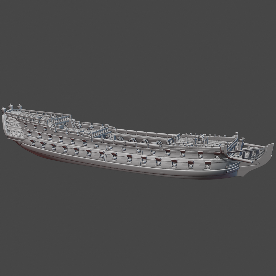 US 3rd rate USS America (74 guns), 1782-86 AOA-US-11